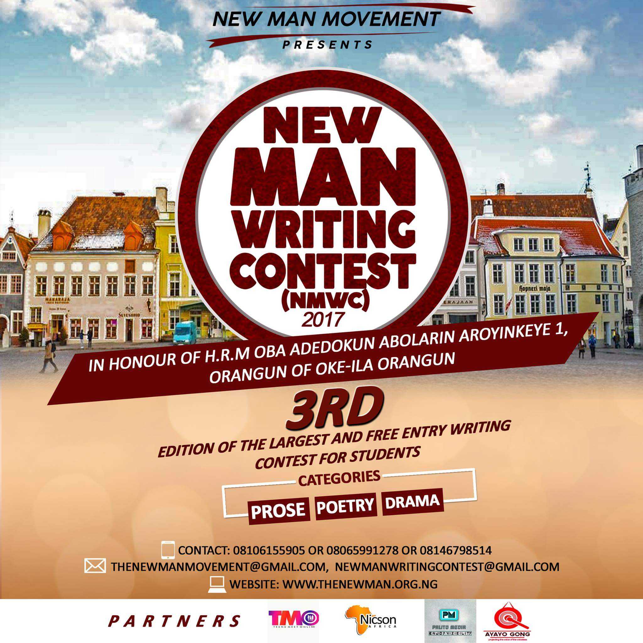 The New Man Writing Contest 2018 – Teens Meet Outreach